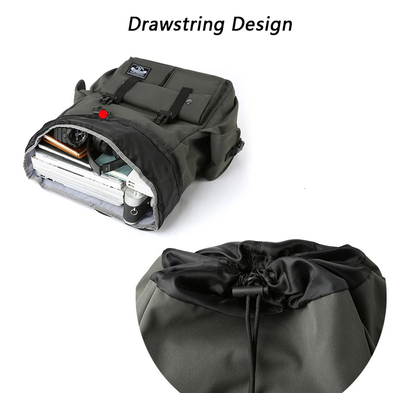 Fashion Drawstring Backpack for Men Oxford Waterproof 17.3 inch Laptop Mochila Large Capacity Travel Durable College Backpack 250515