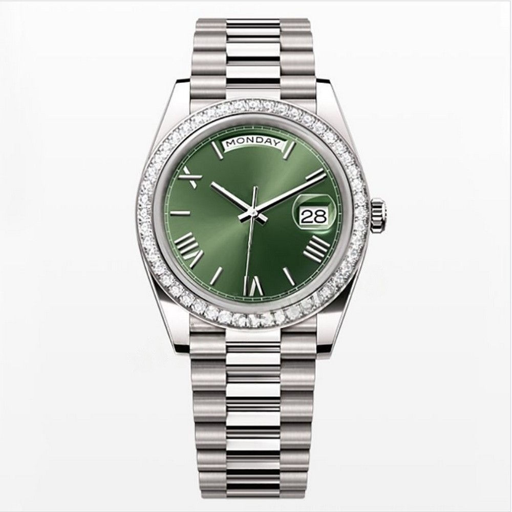 watches men Automatic Mechanical Luxury mens watch Wristwatch 41 mm Stainless Steel with Diamond Bezel Design Luminous Dial Ideal or Daily