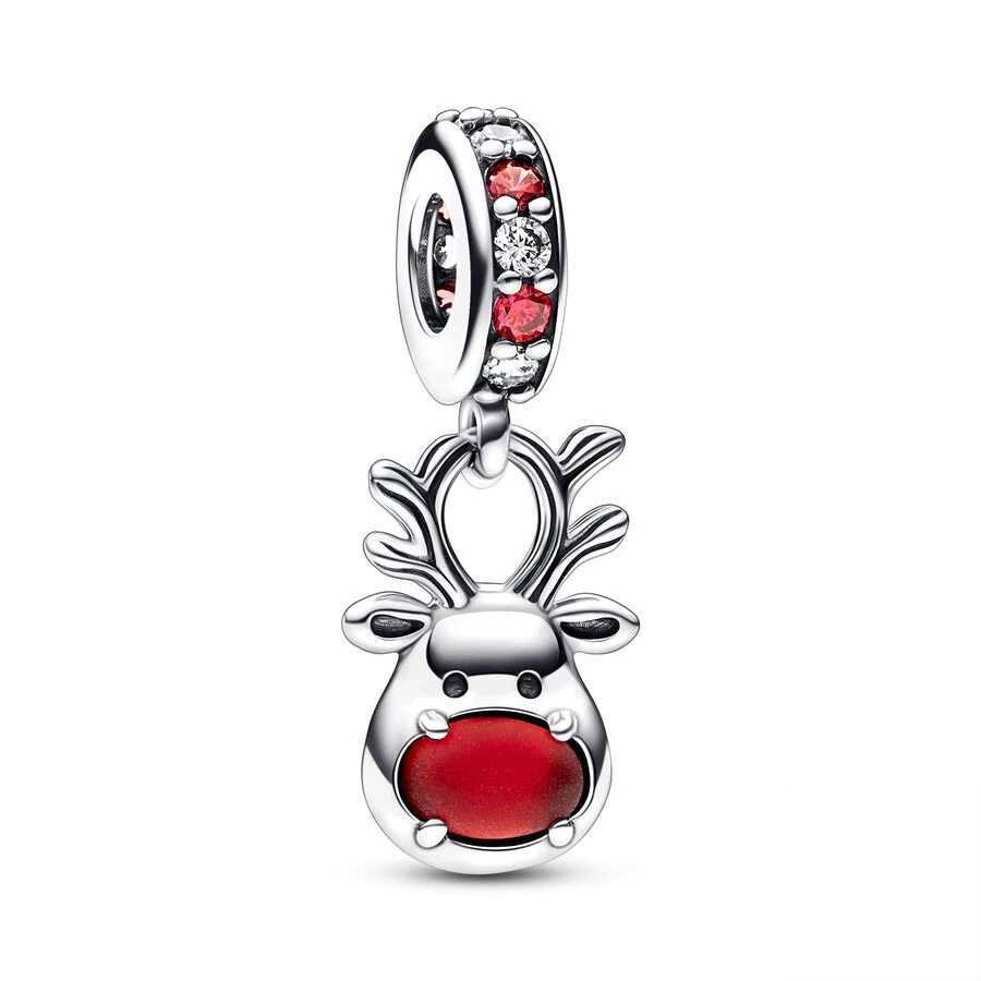 Christmas Collection Gingeread Man Elk Snowman Charm Beads Fit Original 925 Sterling Silver Bracelet DIY Jewelry GiftXJ250517