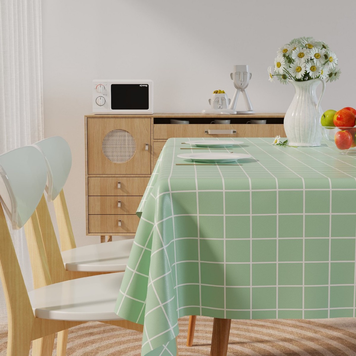 A736 pvc tablecloth waterproof and oil-proof wash-free student rectangular desk cloth net red ins style dining table cloth coffee table table mat