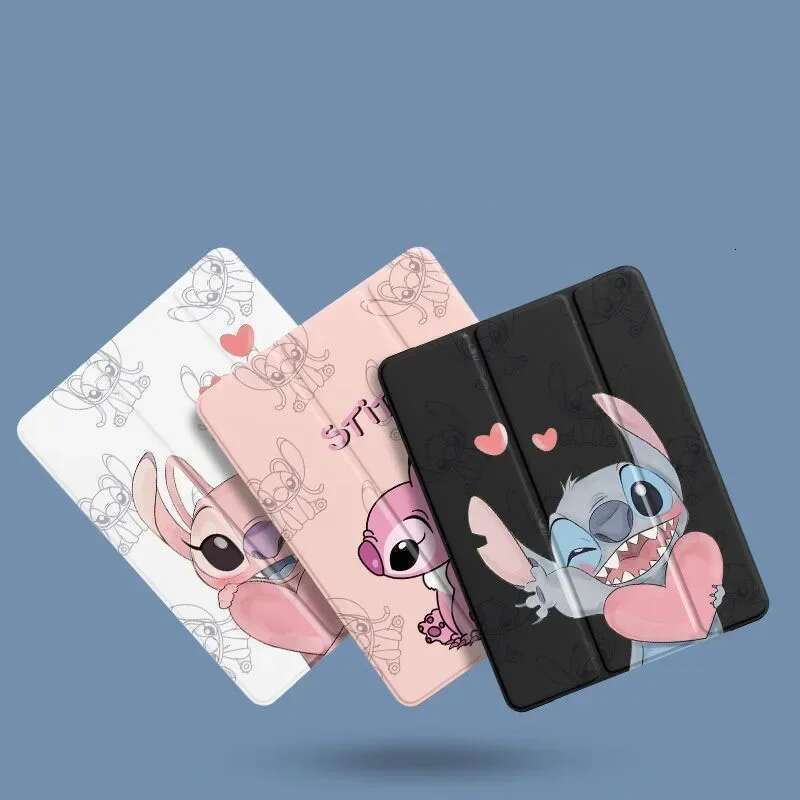 Cartoon Cute Cover For iPad 10th 10.9 9th 8th 7th 10.2 Generation Mini 4 5 6 Silicon Stand Handle Funda Case