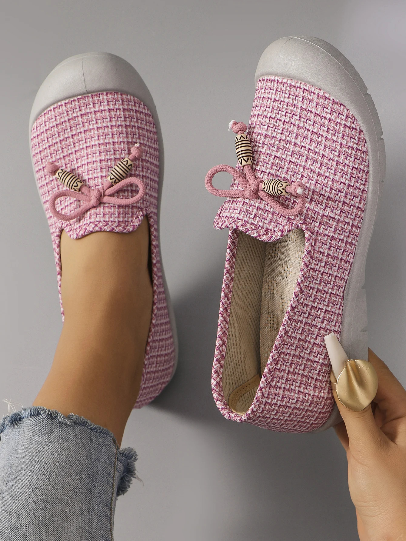 Spring Womens Casual Sports Shoes Comfortable Breathable Lightweight Wear resistant Lazy Shoes Soft soled Flat Shoes 250515