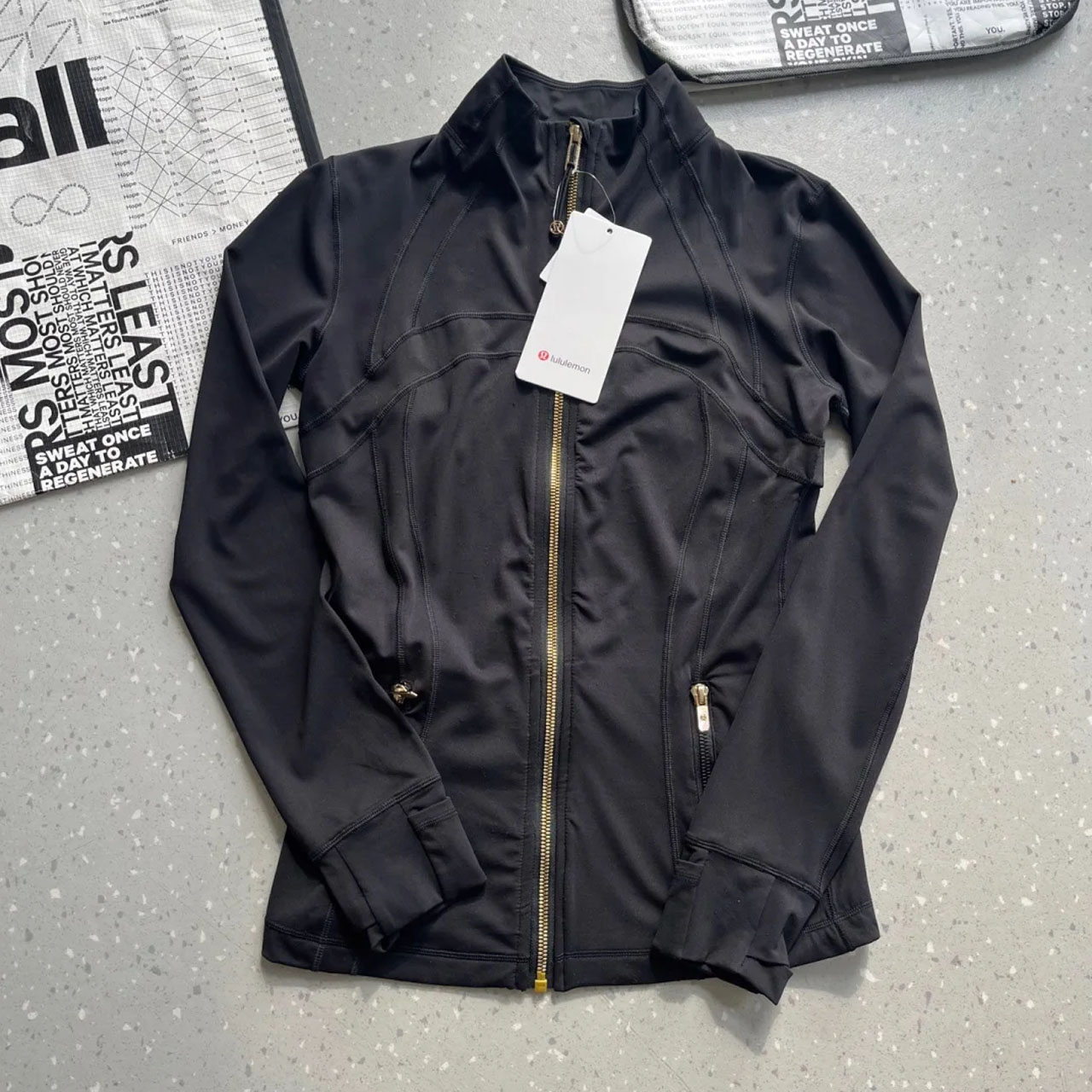 Designer Tops Yoga Gold Zipper Jacket Women Cropped Jacket Coat Full Length Jacket Activewear Solid Sportwear Jackets Yoga Jacket Coat