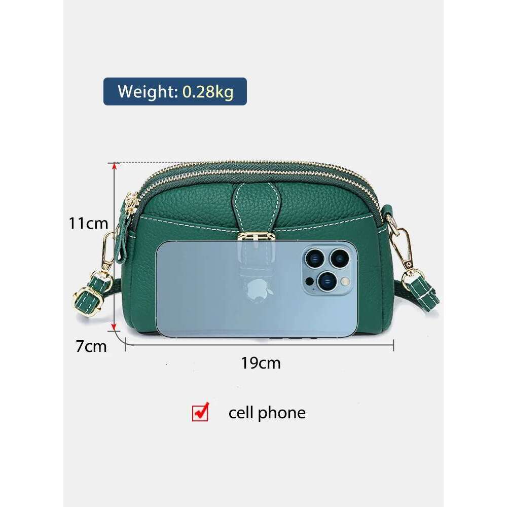 Zency Women Wristlets Bags Female Purse 100% Genuine Leather High Quality Small Large Capacity Crossbody Phone Bag