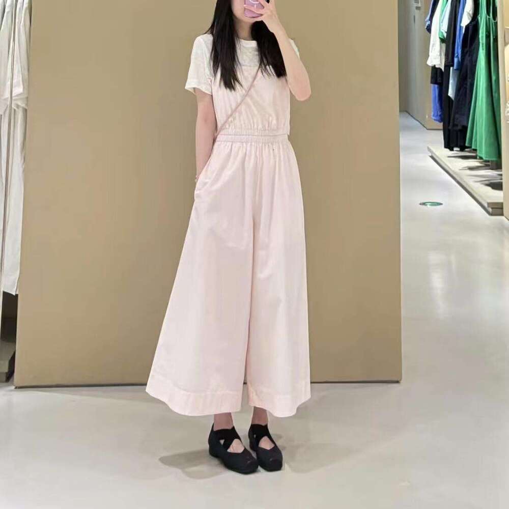 Wide Leg Jumpsuit CS Women S Pants Standard Edition Leg Square Neck Wide Strap Jumpsuit Summer New Product