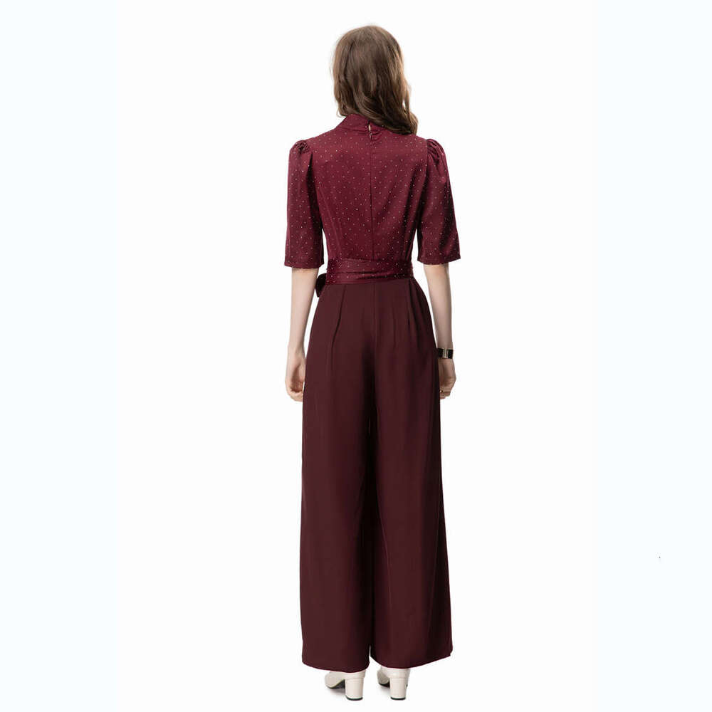 Wide Leg Jumpsuit Women S Clothing New Early Summer Light Mature Commuting Outfit Simple And Popular Jumpsuit