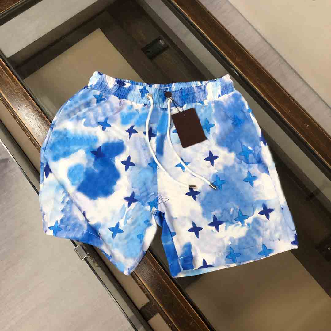 summer Luxury Mens plus size shorts designer classical letter printblue Beach style short Beach pants europe old flower big letter print pants pocket fashion casual