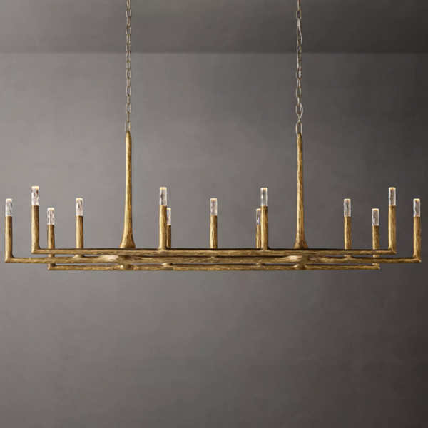 thaddeus linear chandelier 72 inches 13lights
