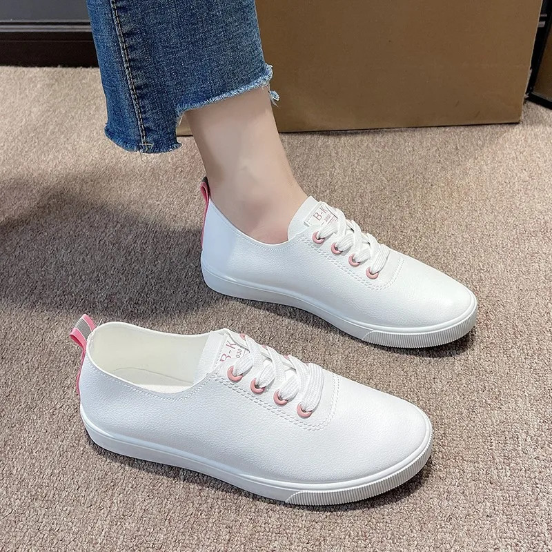 spring autumn Flat Shoe Sneakers for Women Shoes Breathable Womens Casual Female Comfor Sneakers Lace Up Solid Color 250515