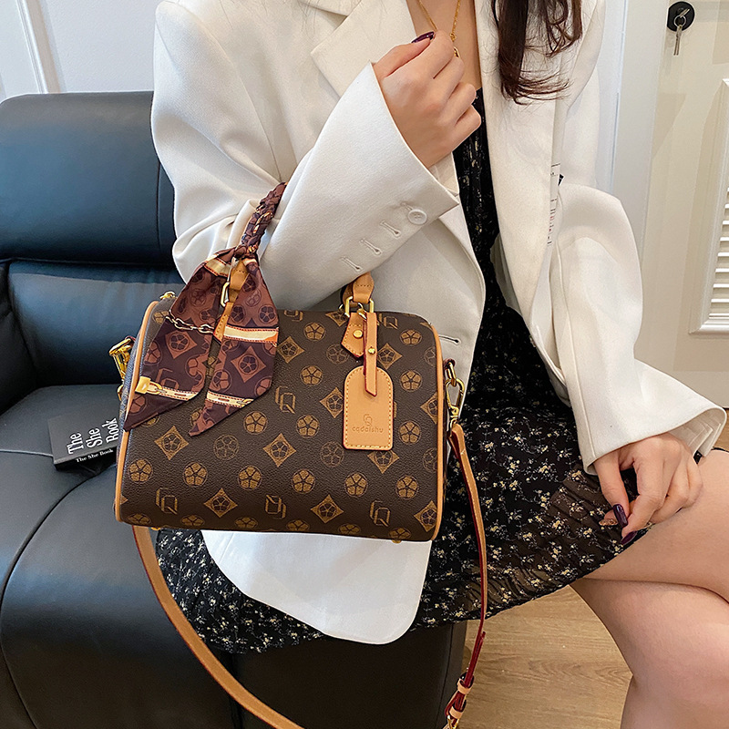 Free Shipping Luxury 2025 New Boston Satchel - Multi-Functional Printed Shoulder Bag, Boho Chic Crossbody Purse For Women
