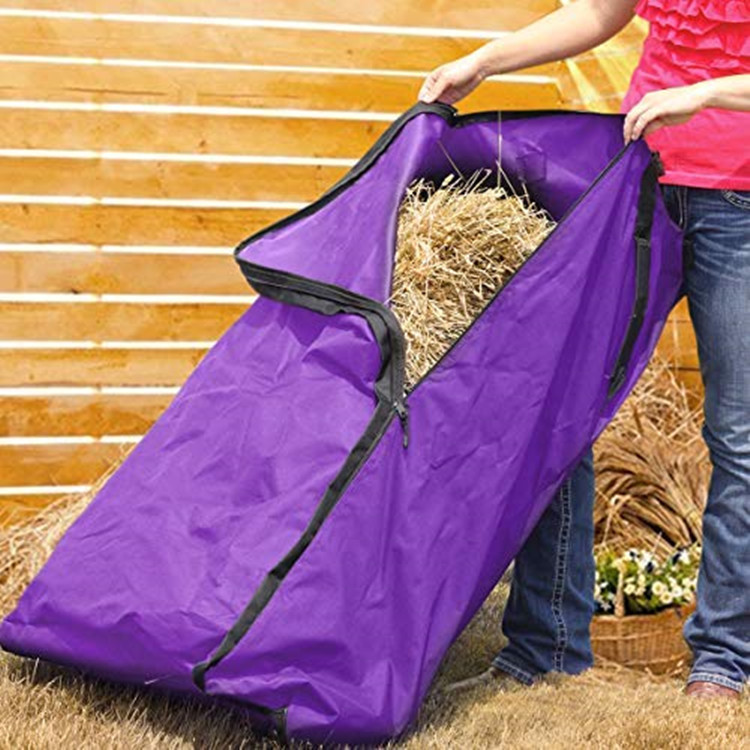 Hay Bale Storage Bag, 420D Livestock Hay Bags for Horses, Large Tote Waterproof Collapsible Bag Hay Bale Tote Bag with Zipper