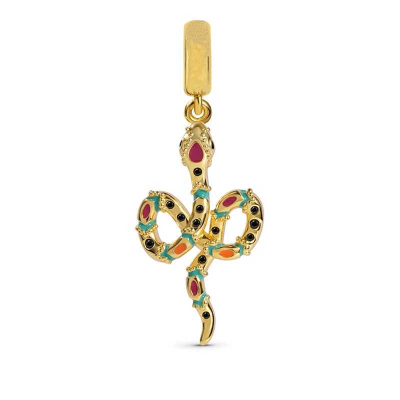 New Gold Plated Series Scarab Snake Phoenix Charm Beads Fit Original 925 Sterling Silver Bracelet DIY Women Fashion Jewelry GiftXJ250517
