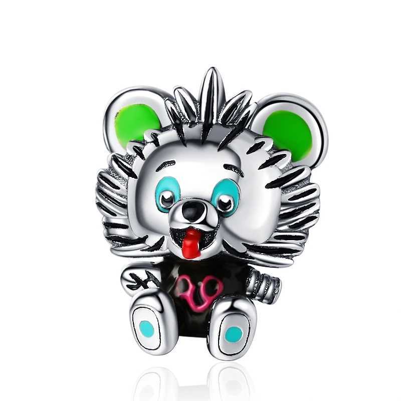 Hot Fine Black Salamander Rose Panda Cat Pendant Charms Beads Fit Original 925 Sterling Silver Bracelet DIY Jewelry GiftXJ250517