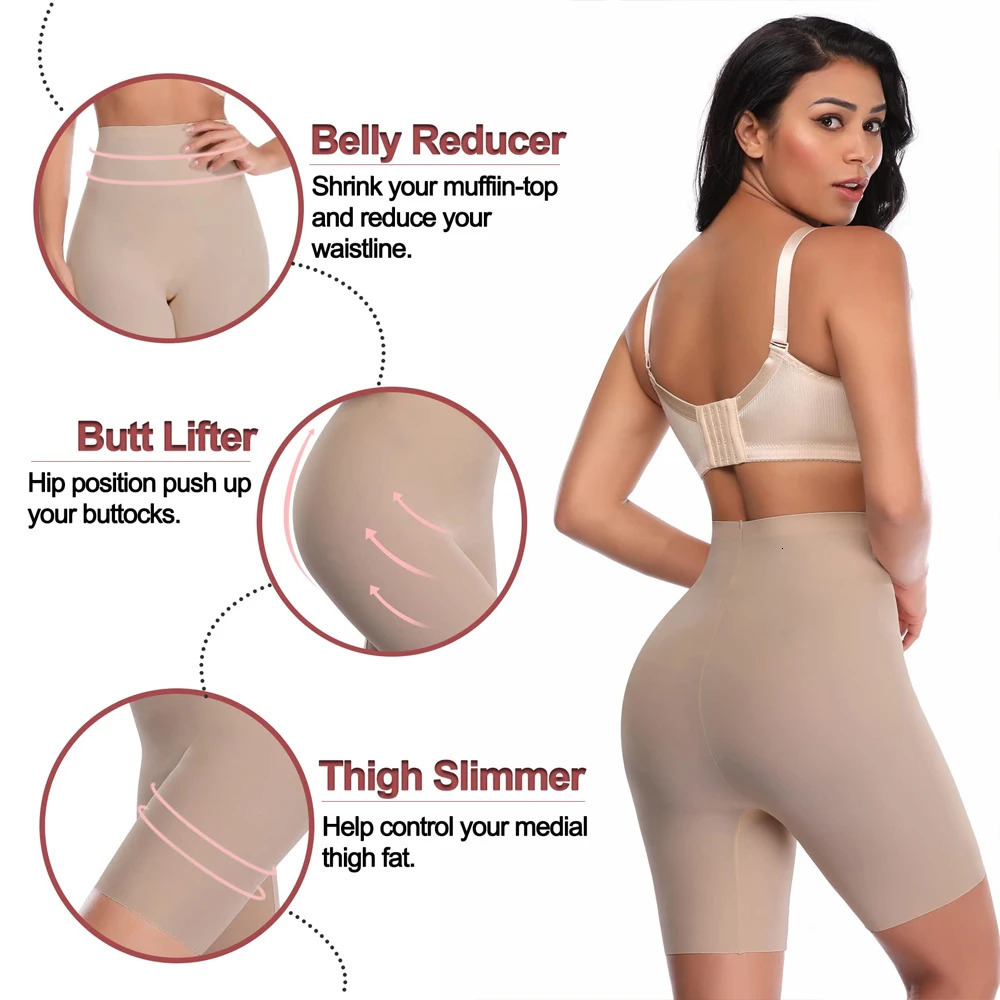 MISS MOLY High Waist Safety Shorts Women Solid Tummy Control Pes Shaper Slimming Waist Smooth Body Female Underwear 250517
