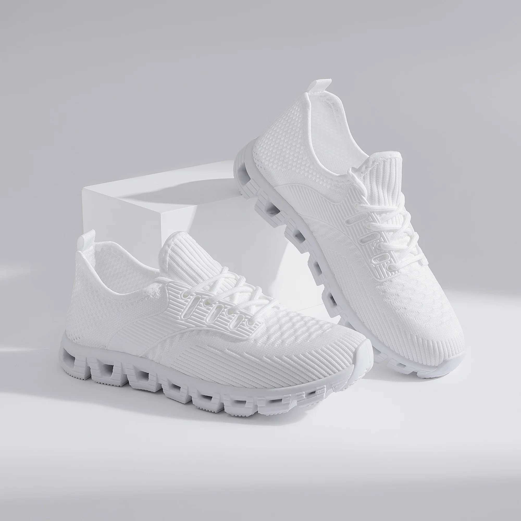 Unisex Breathable Mesh Running Shoes w/Comfort Cushion Wide Size Low-Top Sneakers for Jogging Casual Sports - Women/Men W250517