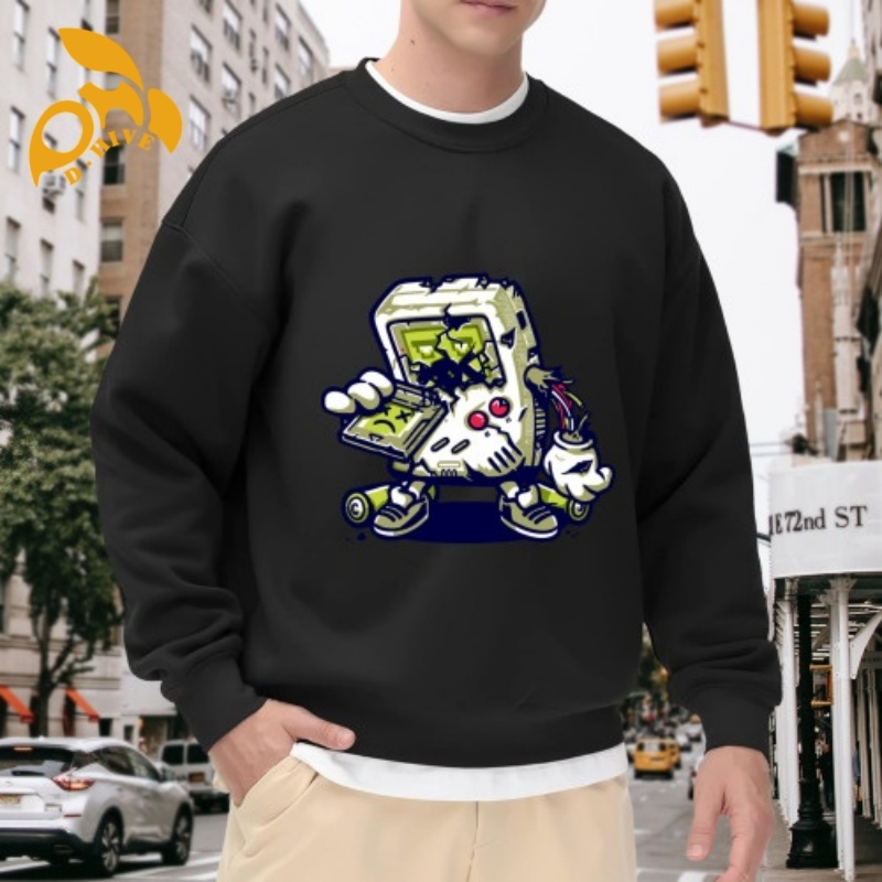 Free Shipping Men's sweatshirt, men's Gothic printed super large hip-hop sweatshirt women's retro sweatshirt fashionable casual street 