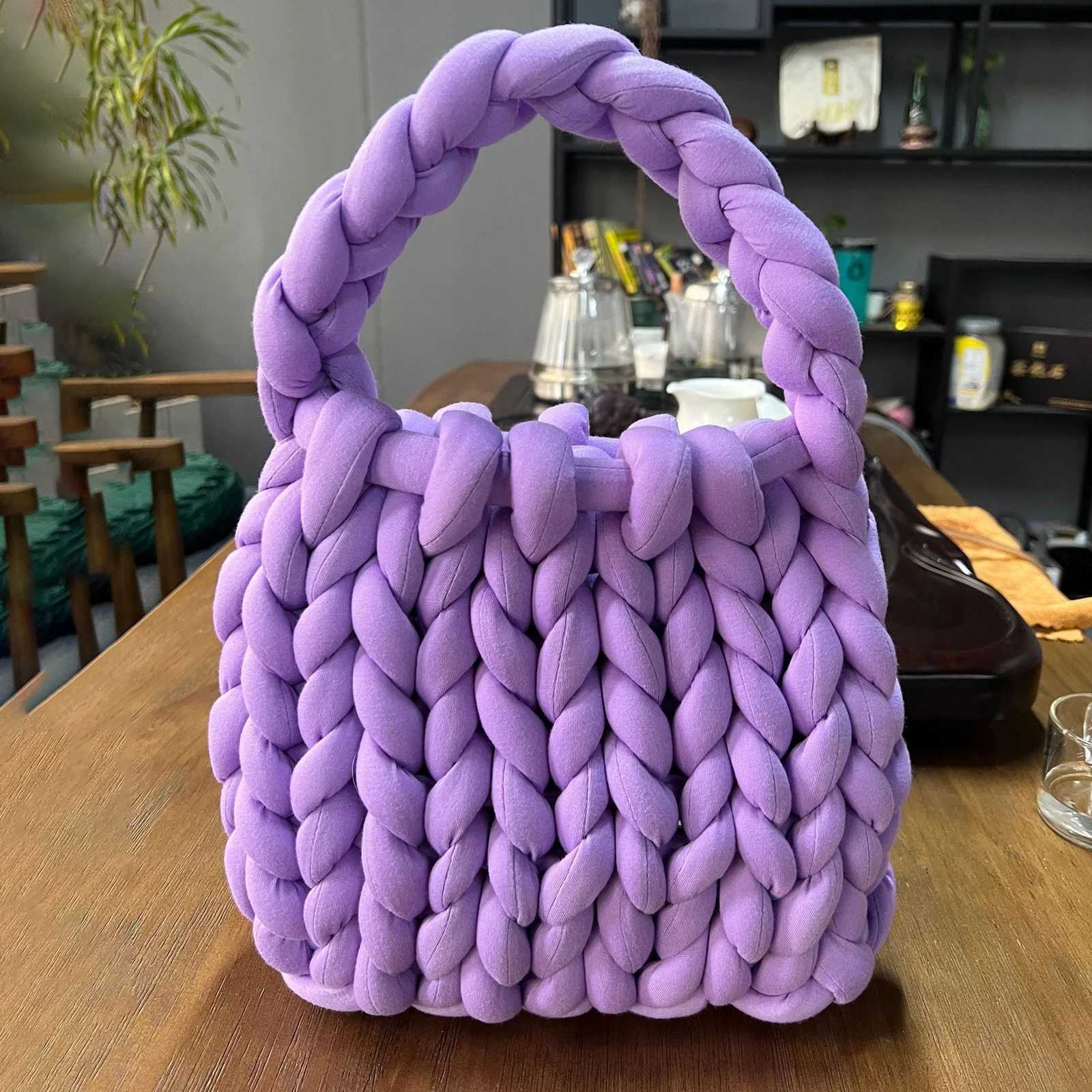 Women Crochet Bag Handbag Woven Chunky Shoulder Bag for Spring SummerWomen Shoulder Bag Handbag Beach Travel Underarm Bag W250517