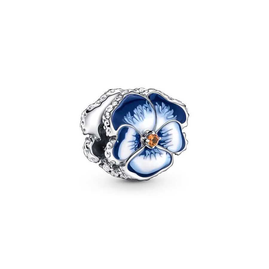 Blue Devils Palm EyeMoon-ing Butterfly Dangle Charms Beads Fit Original 925 Sterling Silver Pan Bracelet JewelryXJ250517