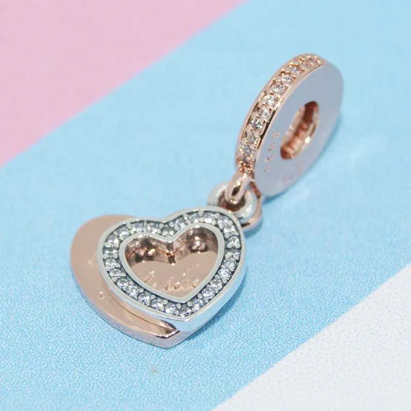 New Pink Rose Gold Plated Best Mother Glowworm Key Pig Charms Beads Fit Original Bracelet DIY Fashion Woman JewelryXJ250517