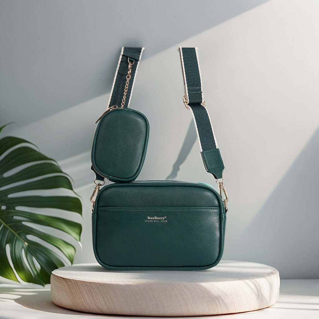 2025 Designer Fashion Casual PU Square Large Capacity Crossbody Women's Premium Single Shoulder Mobile Small Bag