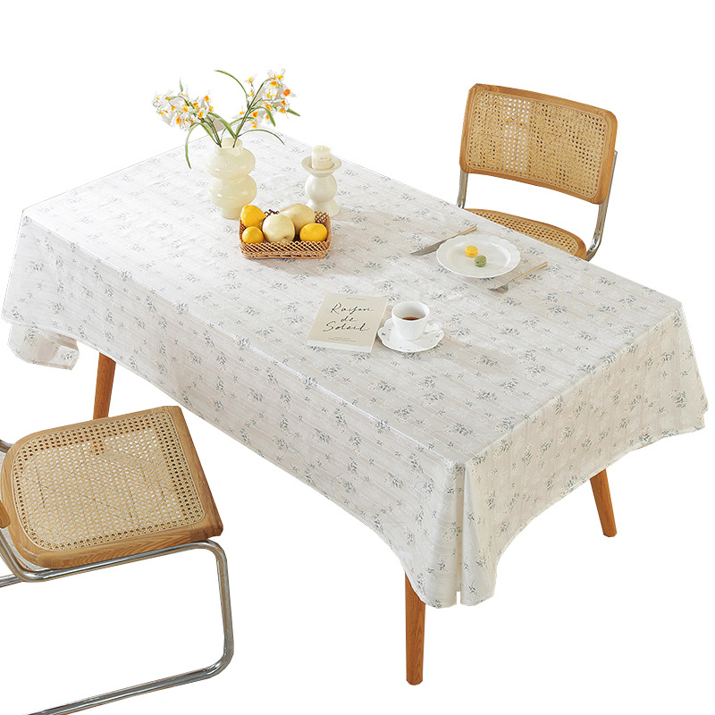 Waterproof and oil-proof tablecloth cotton and linen fabric dining table coffee table round table square tablecloth daisy floral desktop H56L01