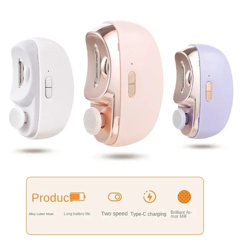 Electric Automatic Nail Clipper with Light Rechargeable Fingernail Trimmer Nail Clipper for Smooth and Safe Manicures 250517