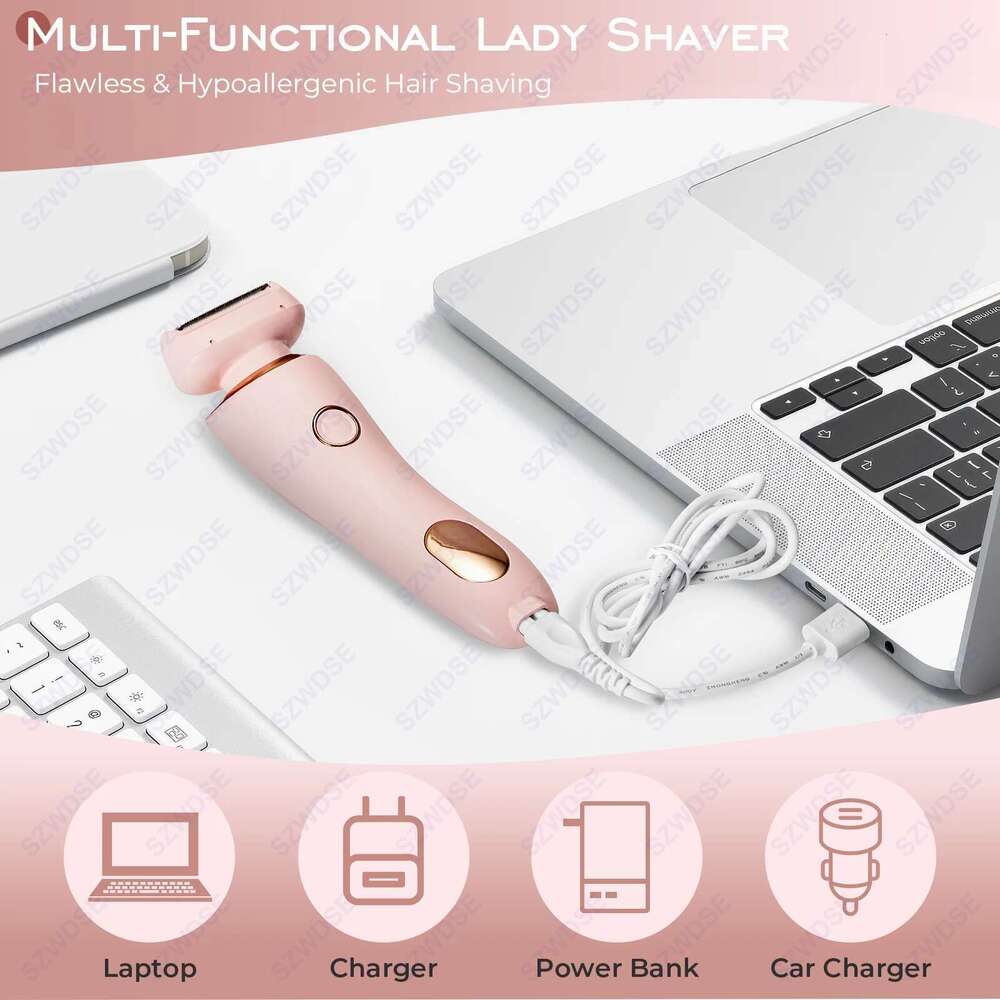 KMCE New Design Painless Trimmer Facial Depiladora Epilator Hair Removal Device Waterproof Bikini Lady Shaver For Women