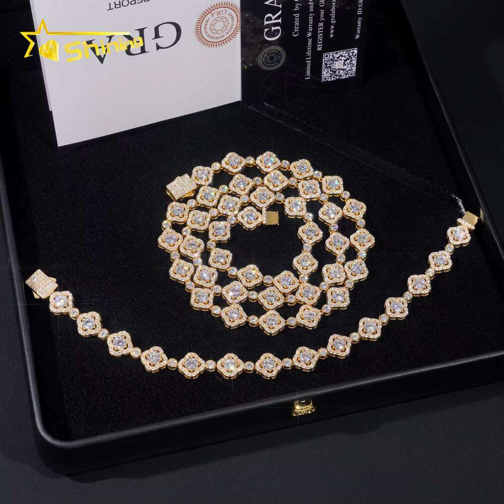 New product launch: Ice cold hip-hop clover bracelet, men's women's gold and sier plated boutique jewelry, silica Cuban bracelet
