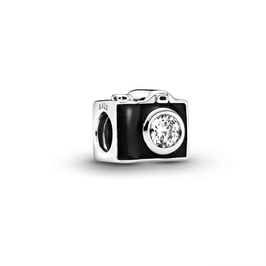 Fine Vintage Camera Compass Dangle Charm Beads Fit Original Silver 925 Bracelet Necklace Women DIY Fashion Jewelry GiftXJ250517