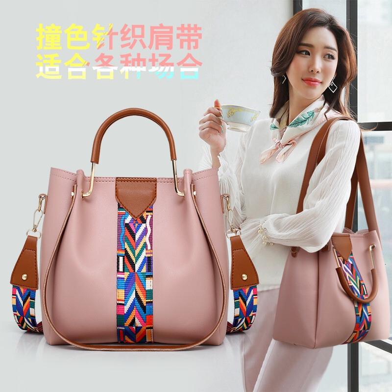 Women's 3-piece Set Mother 2024 New Broadband Crossbody Bucket Handbag Large Capacity Shoulder Bag