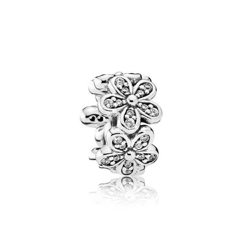 DIY Charm Jewelry Pink Flower Blue Butterflies Spacer Bead Fit Original 925 Sterling Silver Bracelet Gift For WomenXJ250517