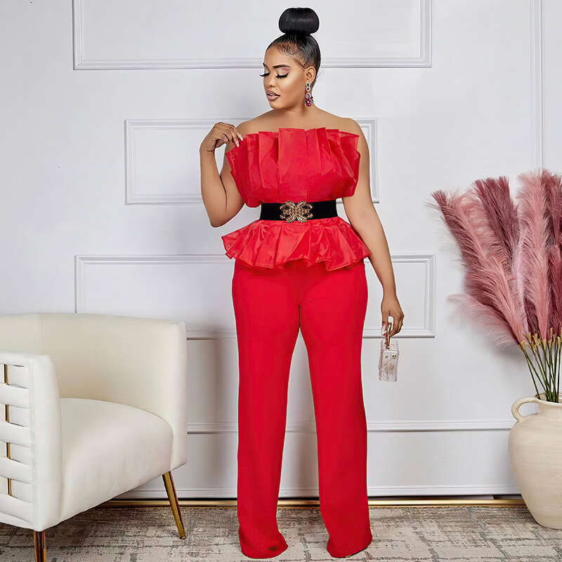 Wide Leg Jumpsuit Women S Fashion Solid Color Jumpsuit Sexy Off Shoulder Casual Set