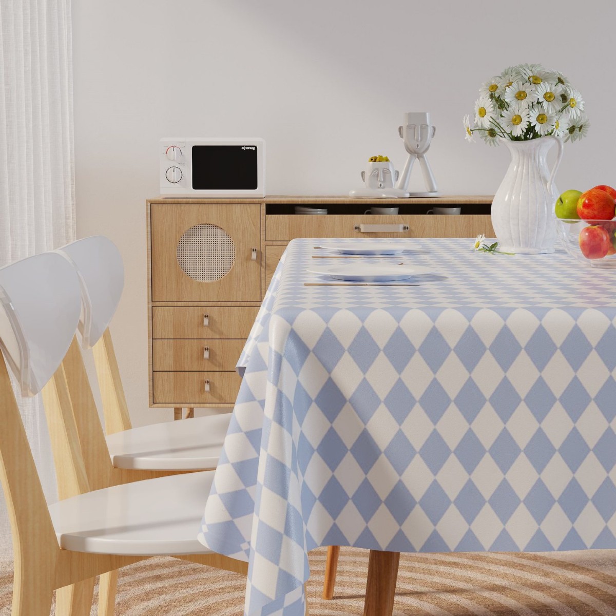 A734 pvc tablecloth waterproof and oil-proof wash-free student rectangular desk cloth net red ins style dining table cloth coffee table table mat