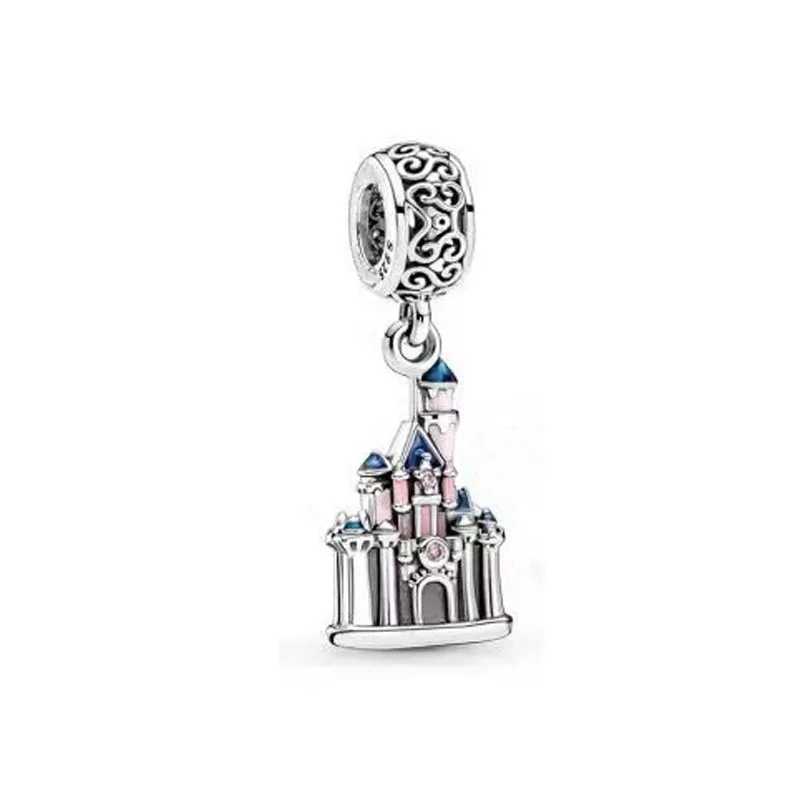 New 925 Silver Castle exquisite charm pendant suitable for original bracelets necklaces DIY womens jewelry accoriesXJ250517
