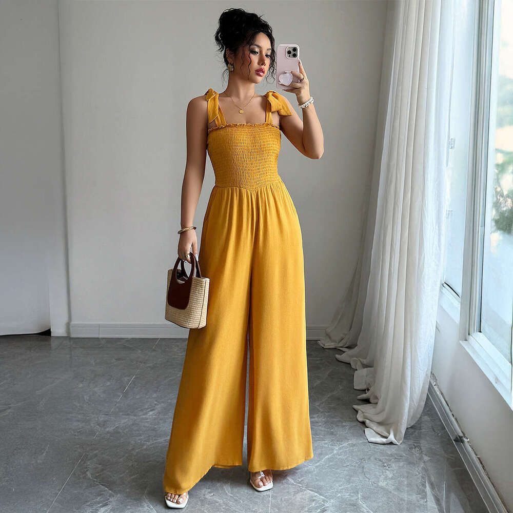 Wide Leg Jumpsuit Advanced Minimalist Camisole High Waisted Wide Leg Jumpsuit Women S Clothing For Spring Summer