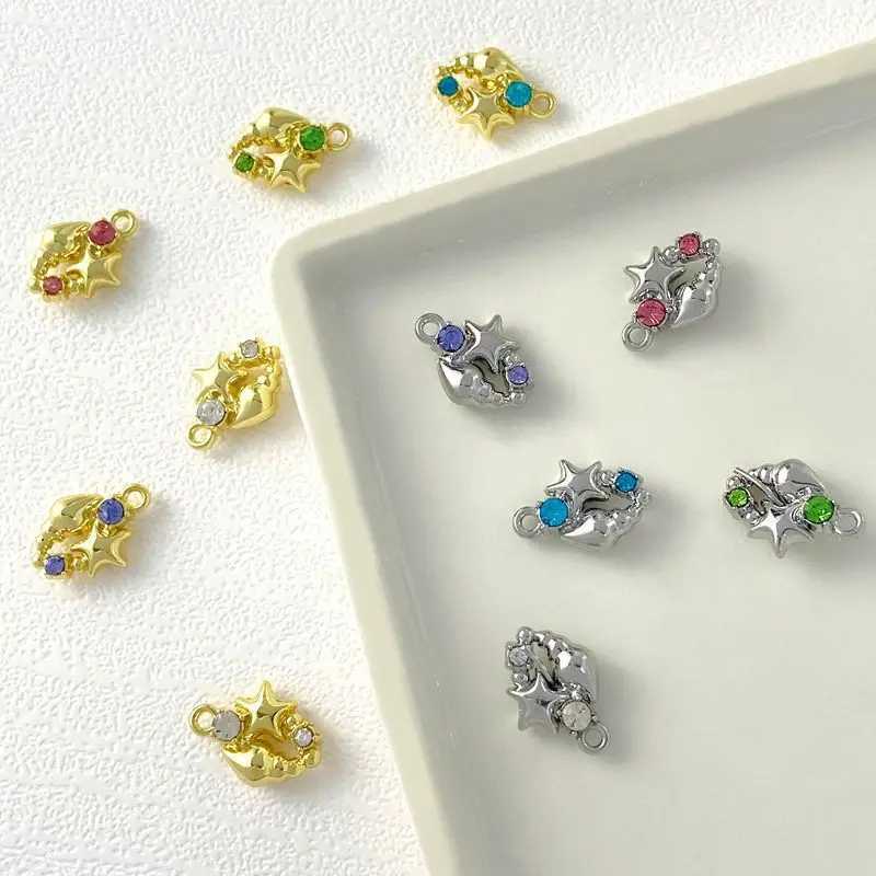 10pcs Ocean Star Pendant Charms Golden Color Necklace Earrings Bracelet Pendant Connectors DIY Jewelry Making AccoriesXJ250517