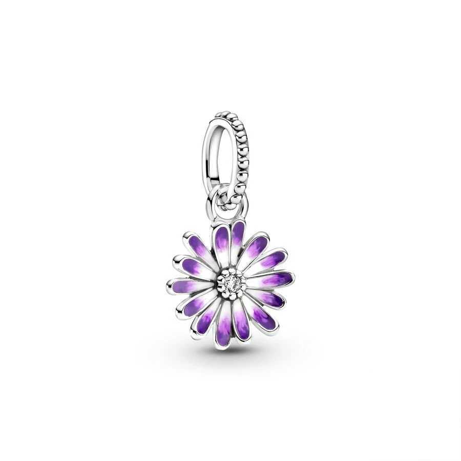 Hot Charm Beads Exquisite Collection BlueGreenPurple Flower Pendant Fit Original 925 Sterling Silver Bracelet Jewelry GiftXJ250517