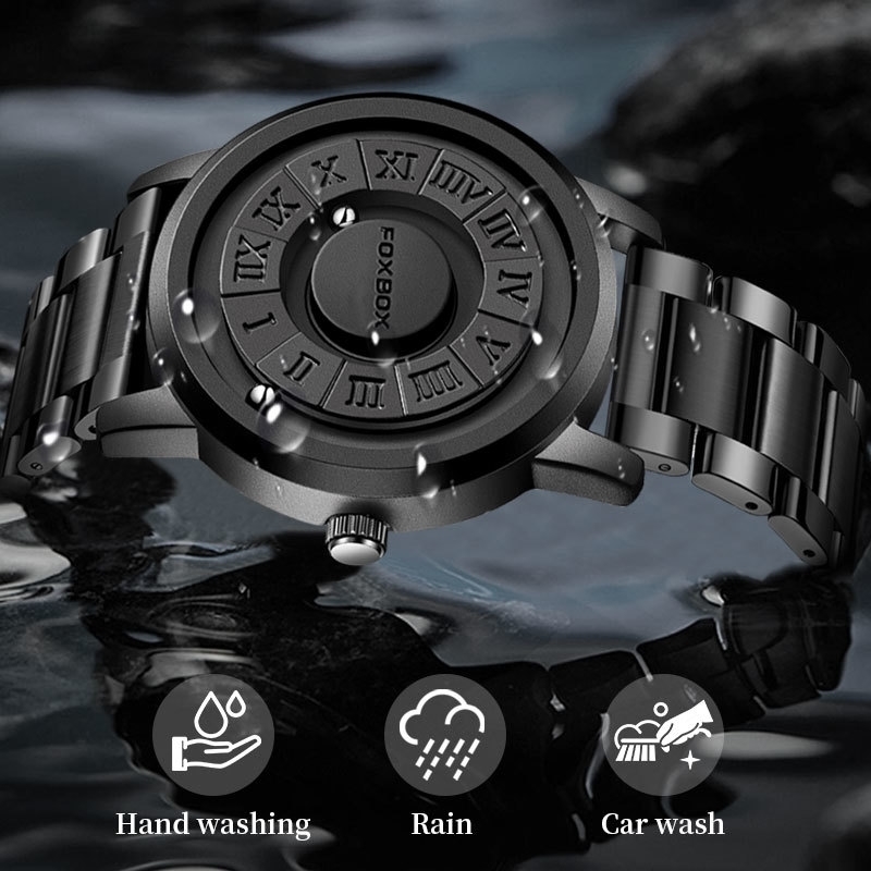 BOX Military Waterproof Watch For Men LIGE y Crolling Pointer Magnetic Force Fashion Sport Quartz Chronograph 250512