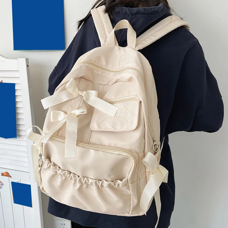 Backpacks Cute Backpack Women School Backpack for College Students College Style Bowknot Personality Kawaii Bags for Women 250514