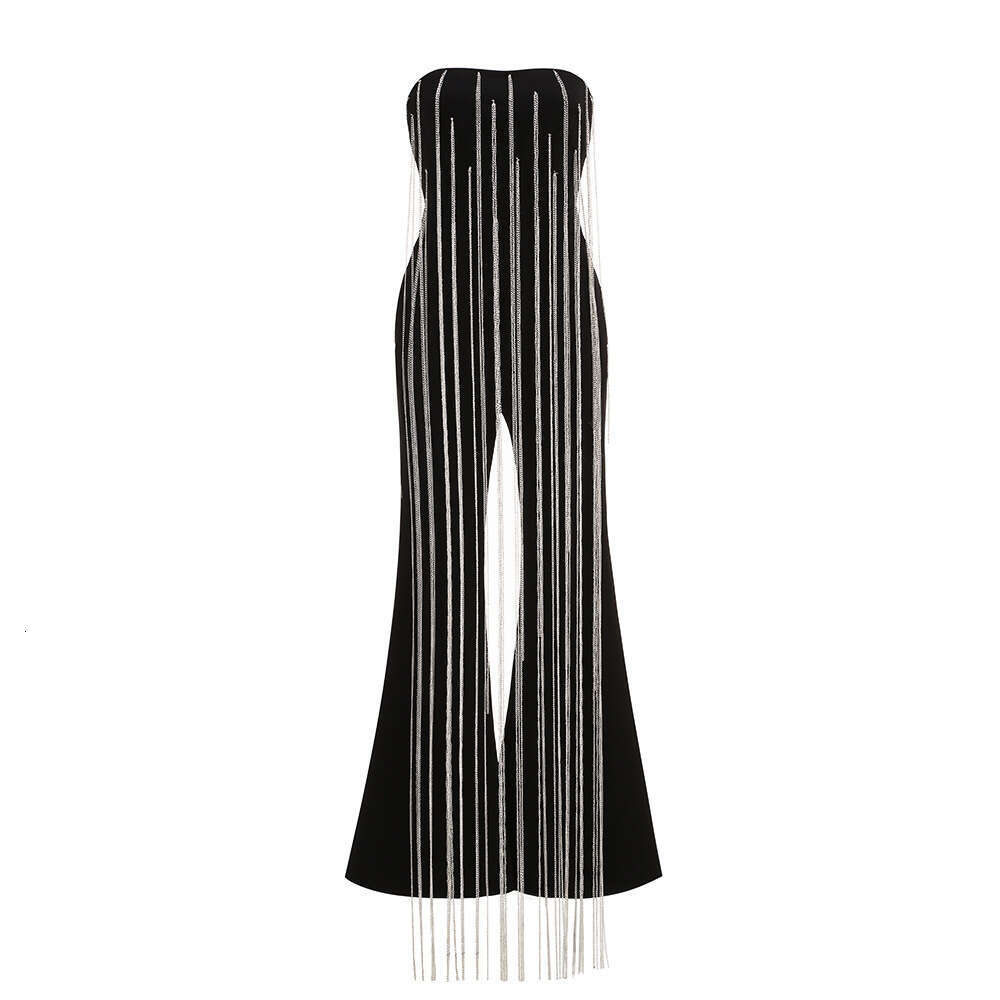 Wide Leg Jumpsuit Ins Women S Chain Solid Color Elegant And Slimming Jumpsuit TIKTOK Hot Selling Red Carpet Outfit