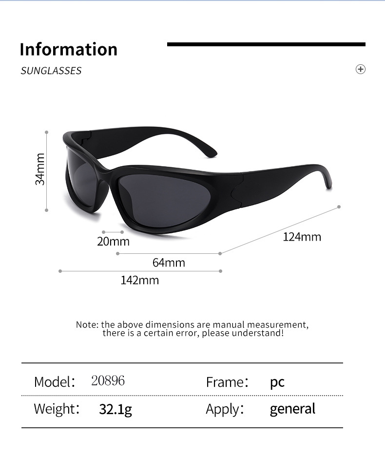 Sunglasses Luxury Designer Brand Y2K Trend Sunscreen For Men Polarized Punk Street Rock Fashion Glasses Suitable for cycling and daily wear