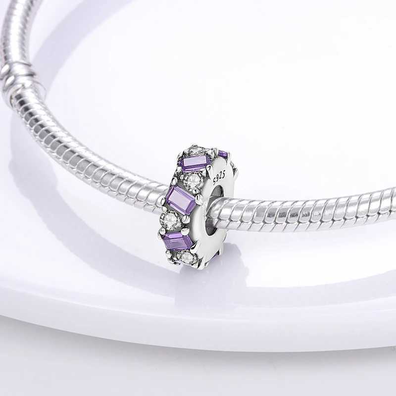 925 Sterling Silver Sile Spacer Stopper Clip Charms Chamilia Beads Fit Original Necklace Bracelet DIY Gift WomenXJ250517