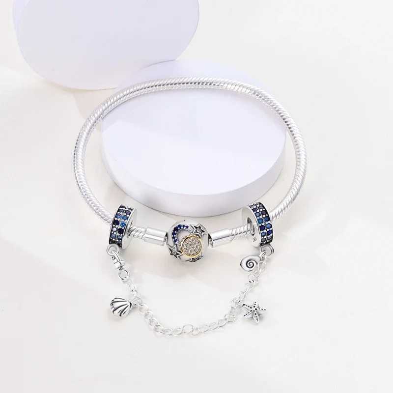 925 Sterling Silver Wheat Ear Pink Wings Star Safety Chain Charms Fit Original Bracelet Charm Necklace Female JewelryXJ250517
