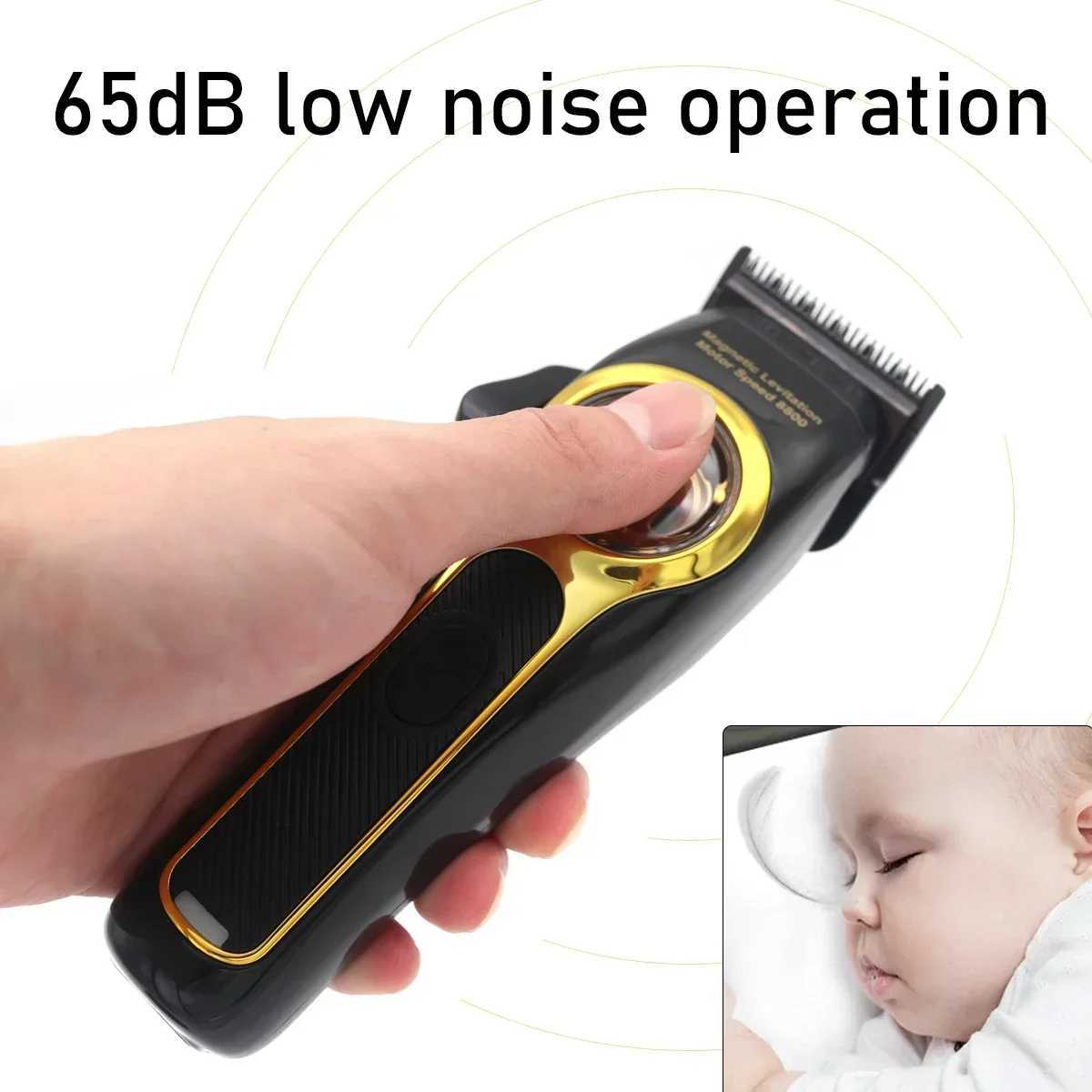 KM-2373 Magnetic Motor Professional Hair Clipper for Men DLC with Base Charger Hair Trimmer Hair Cutting Machine R250517