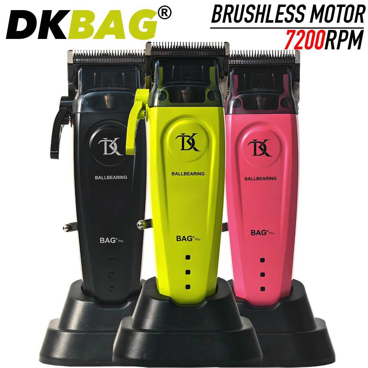 Professional Electric Hair Clipper Hair Trimmer Metal Machine Brushless Motor 7200RPM 5-Adjust DLC with Base R250517