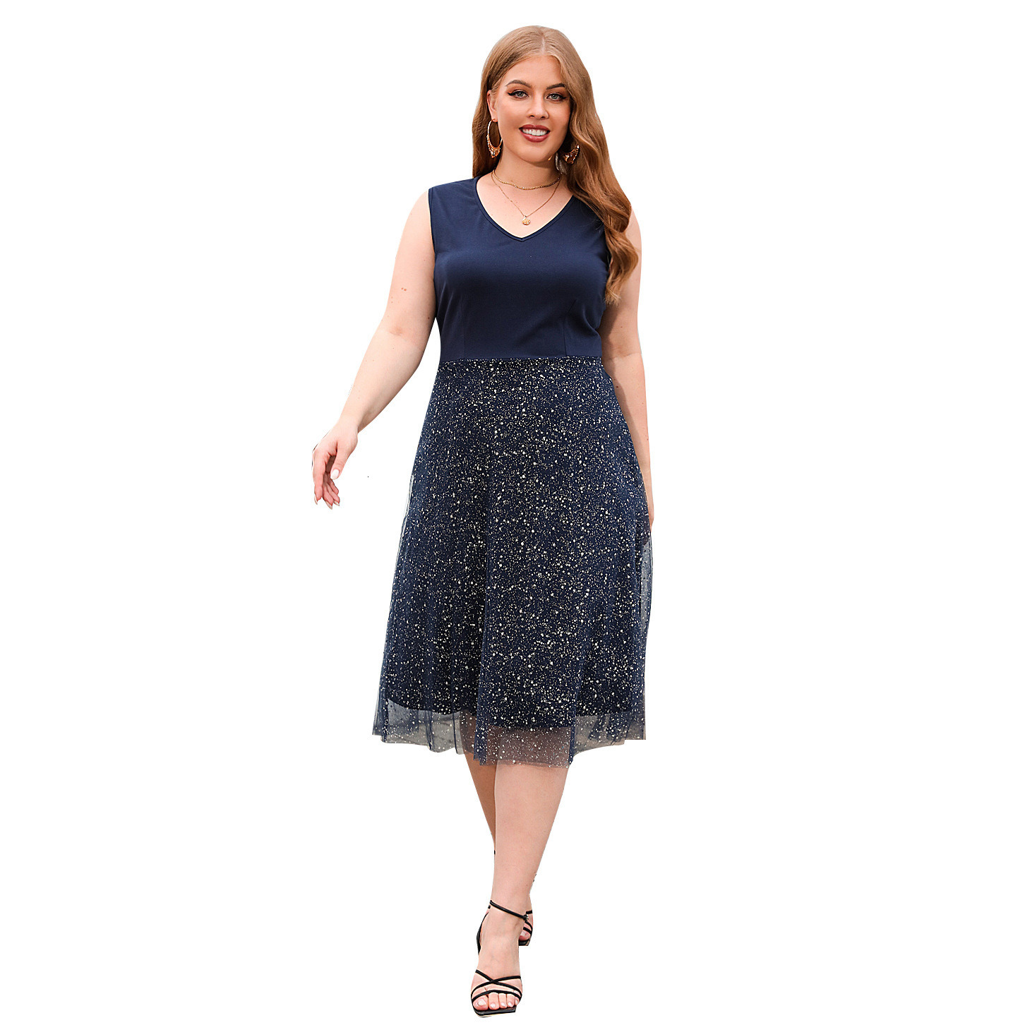 New Large Womens Clothing Large Casual Loose Fitting Dress Cocktail Party Dress