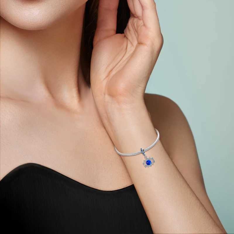 925 Sterling Silver Firefly Charms Evil Eye Hot Air Balloon Blue Charms Fit Original Bracelet Beads for Jewelry MakingXJ250517