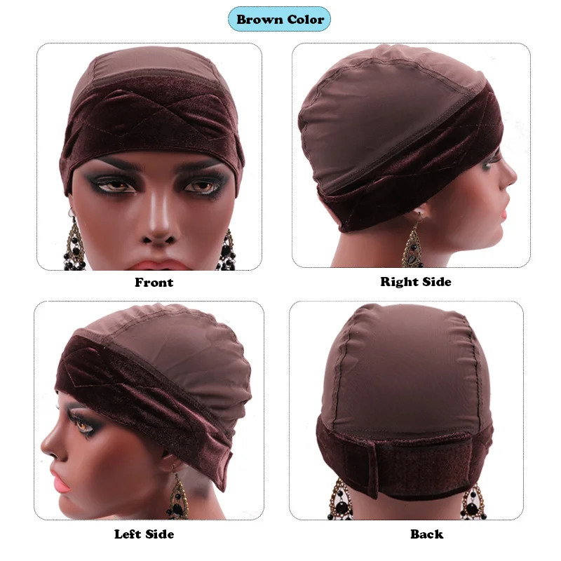 Plussign Black Wig Grip Cap For Wigs 1Pcs Adjustable Velvet Wig Grip Band With Cap For Women Comfortable Ventilated Wig Caps 250513
