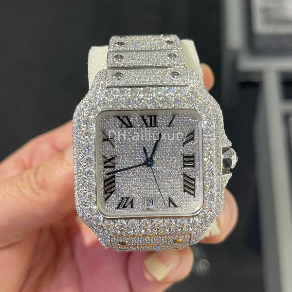moissanite watch iced out watch mens watch designer watch montre de luxe mens watches automatic watch women diamond watch luxury watch watches men designer A013