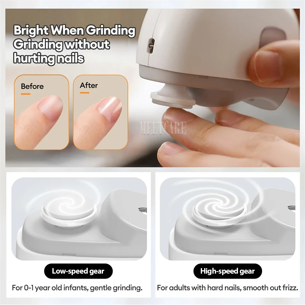 2in1 Wireless Nail Clipper Grinding for Adult Child Nail Grinder Polish Trimmer Machine Portable Finger Toe Nails Cutter Tool 250517
